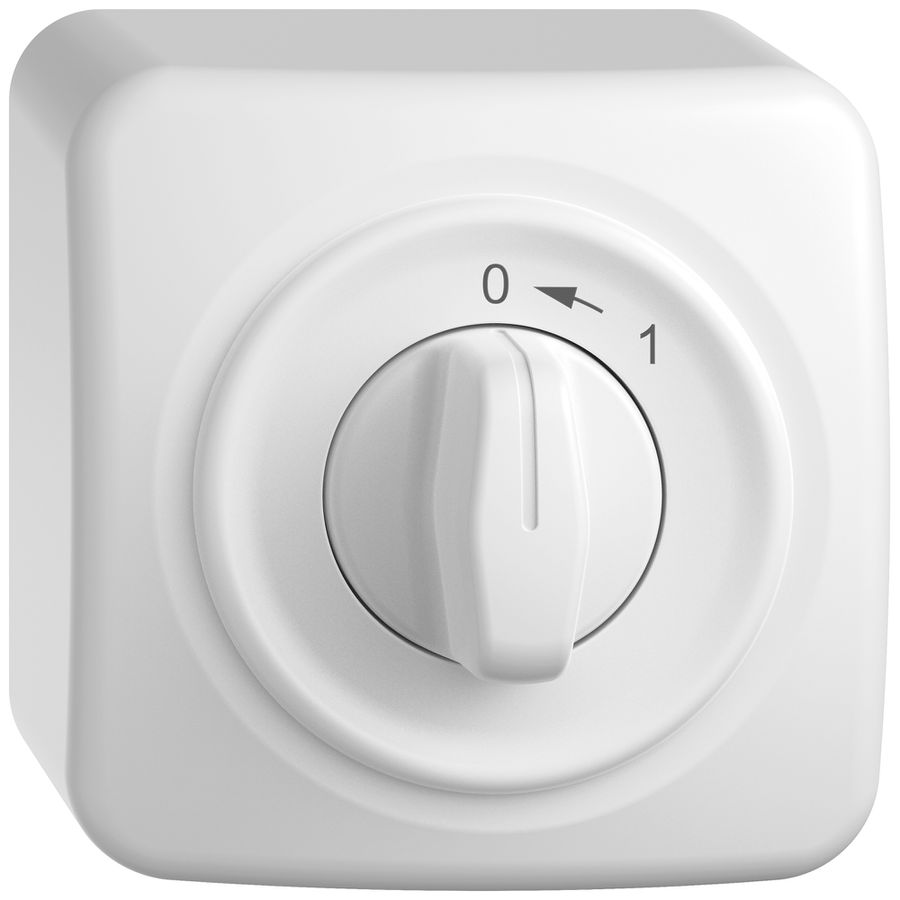 AP-Schwenktaster STANDARDdue SNAPFIX® 0<-1/1P mit Drehgriff ws