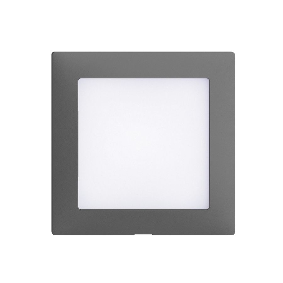Frontset EDIZIOdue dunkelgrau 60×60mm für LED-Leuchte