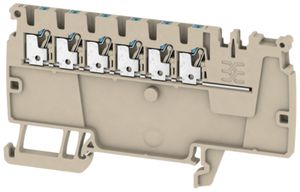 Borne de distribution de potentiel WM AAP11 PUSH IN 1.5mm² TS35 beige, bleu