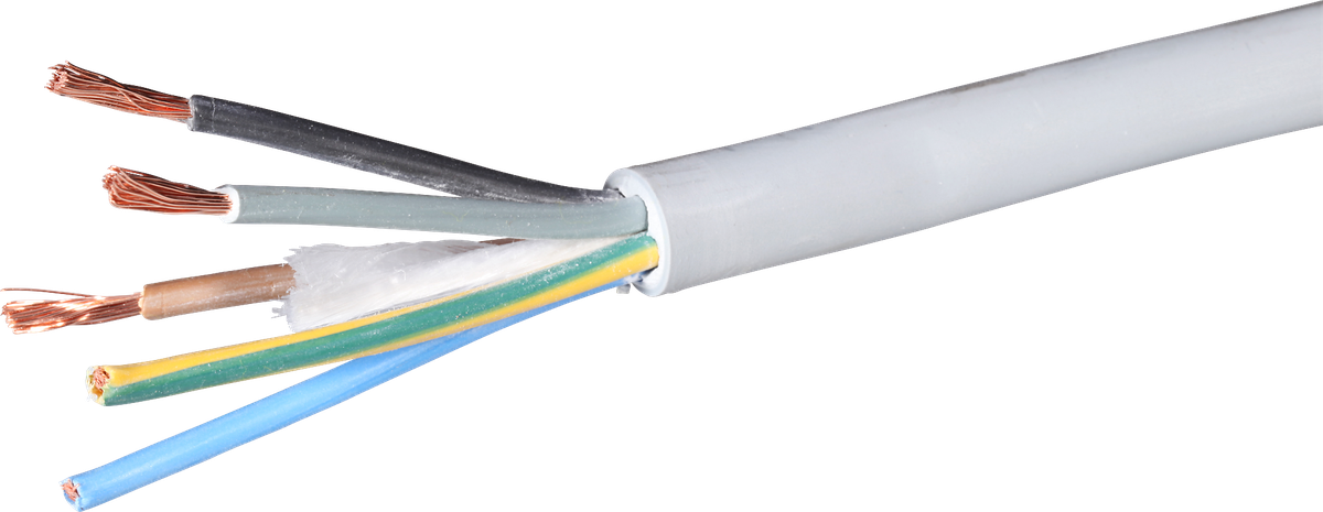 Kabel Td halogenfrei 5×2.5mm² 3LNPE hellgrau Cca
