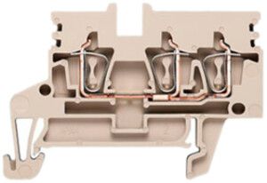 Durchgangs-Reihenklemme Weidmüller ZDU 2.5N/3AN Zugfeder 2.5mm² TS35 beige