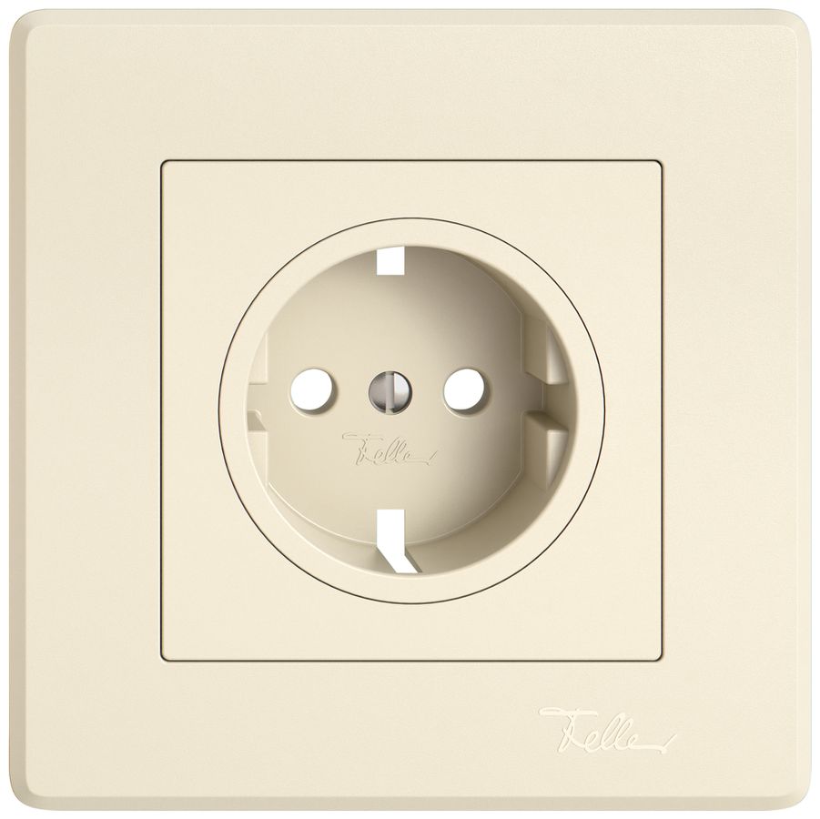 Abdeckset EDIZIO.liv für SCHUKO 96×96mm crema