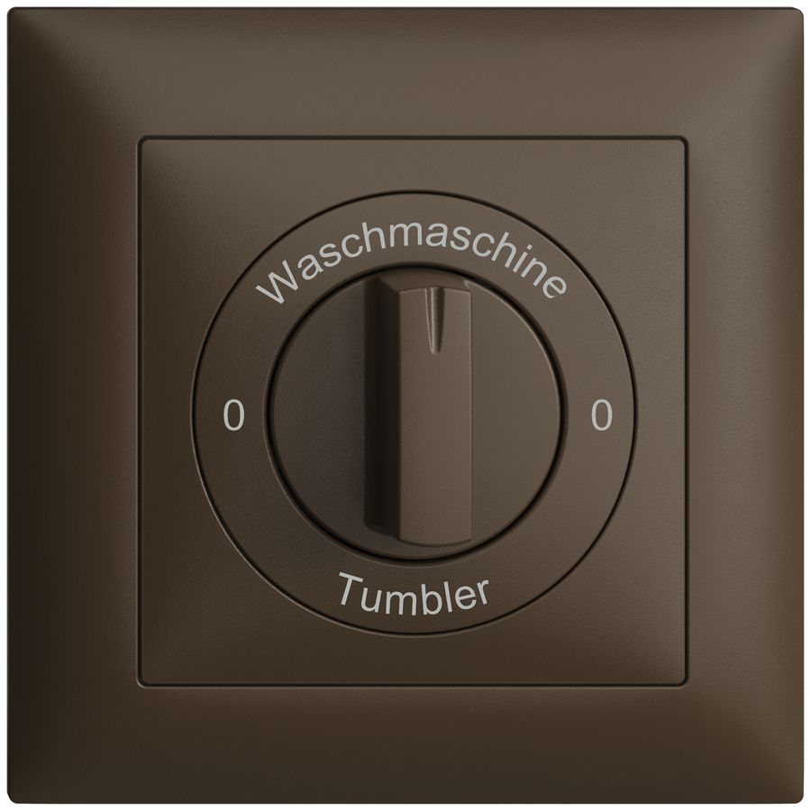 Frontset 0-Waschmaschine-0-Tumbler EDIZIOdue 88×88mm coffee