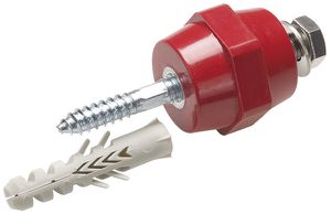 Stützisolator Flury PA 23 M10, inkl.Stockschraube Stahl verzinkt und PVC-Dübel