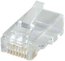 Feldstecker ROLINE Kat.6 RJ45 Crimp Transparent 10Stk