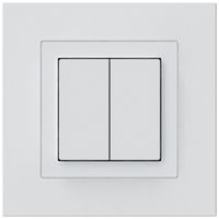UP-KNX-Taster Hager BA kallysto.pro C 2-fach 94×94mm weiss