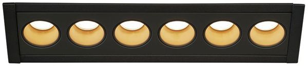 EB-LED-Deckenleuchte SLV MILANDOS 6, 12W 770lm 2700K 45° Aluminium schwarz