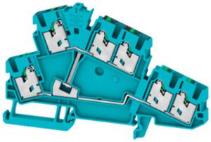 Borne de passage joignable WM S2T 2.5 6C VL BL 2.5mm² 3×2 DIN35 bl