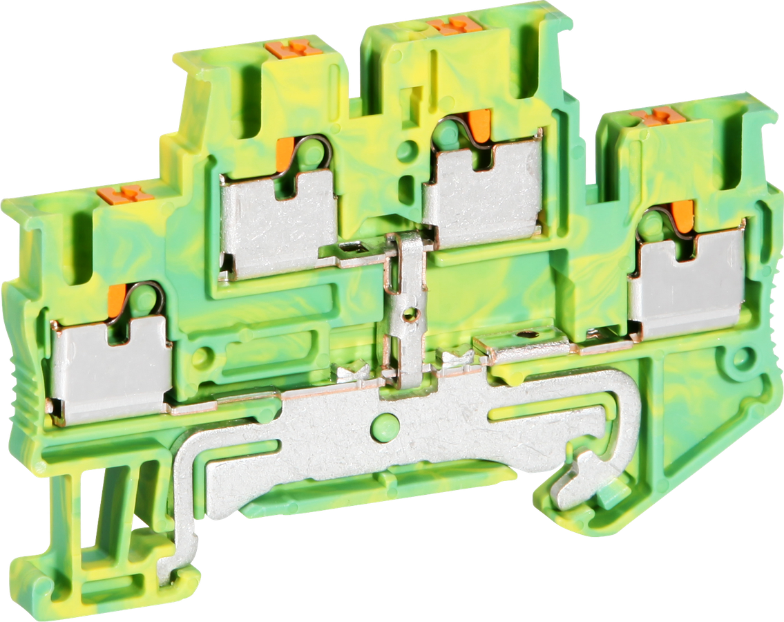 Borne 0.14…4mm² vert/jaune AWG26…12