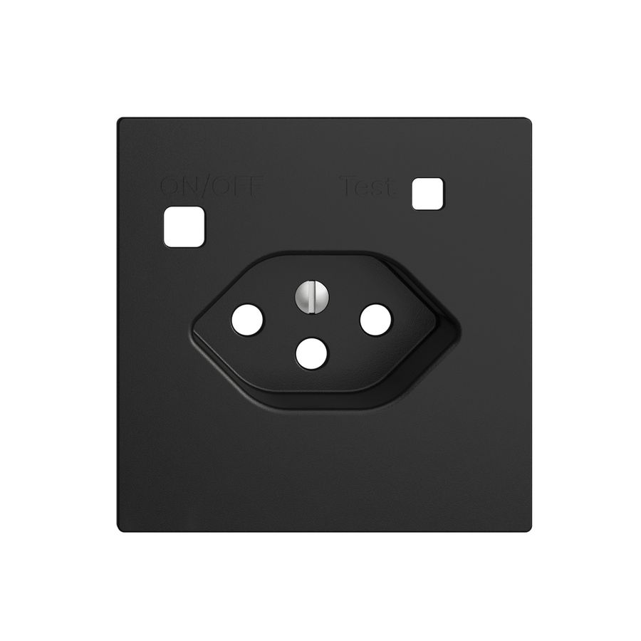 Frontset EDIZIOdue zu FI-Steckdose F, T13, schwarz