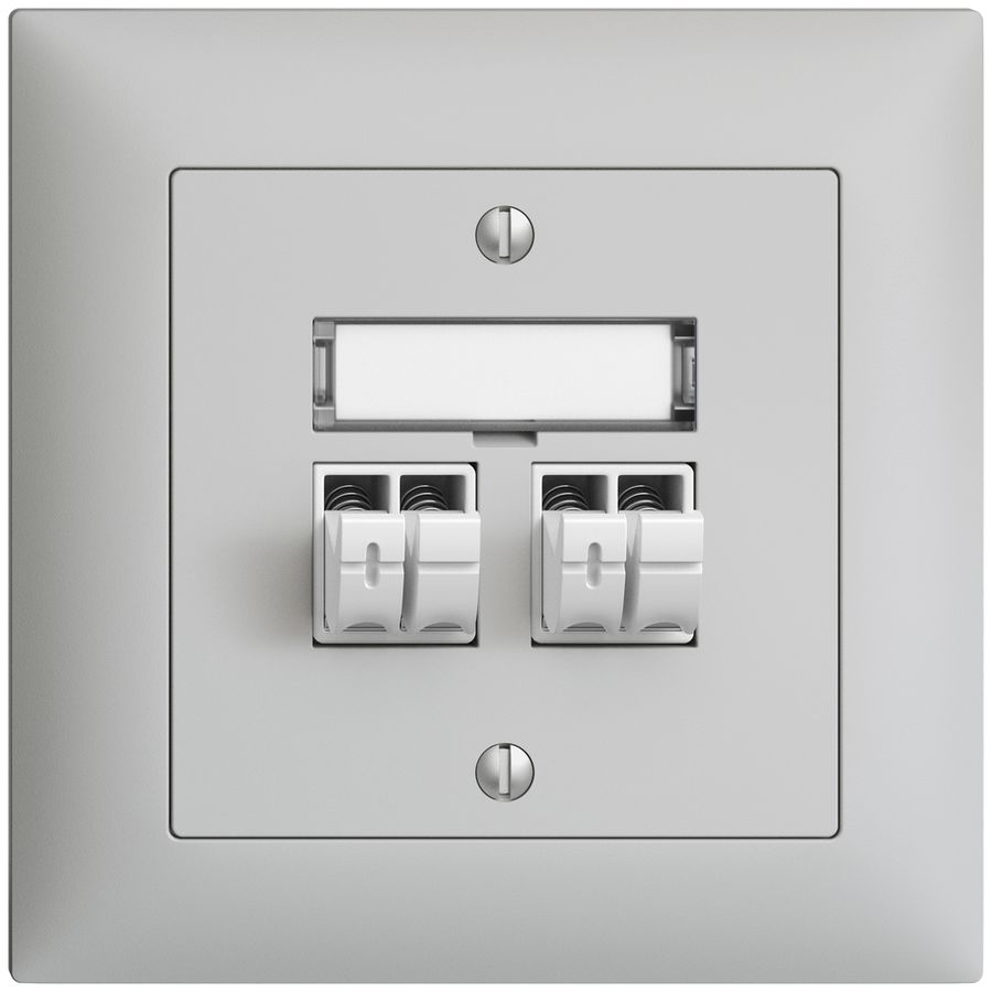 UP-Audiodose Push Type EDIZIOdue FMI, 2×, Beschriftungsset, hellgrau