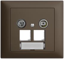 Presa multimedia INC EDIZIOdue FKE EASYNET 11dB, p.2×RJ45 S-One, coffee