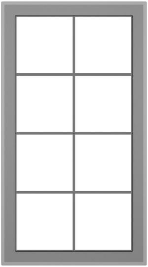 Abdeckrahmen SIDUS 4×2 Glas-grau