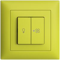 Kit frontale INC EDIZIOdue lemon 88×88mm bottone doppio