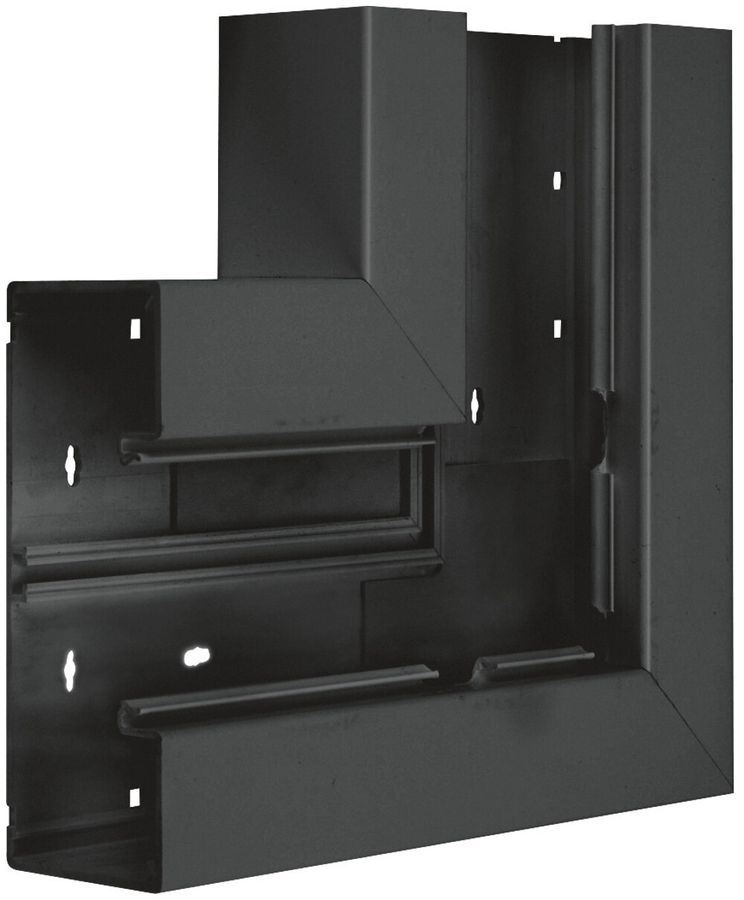 Angolo piatto Hager BR 65×170mm coperchio 80mm nero