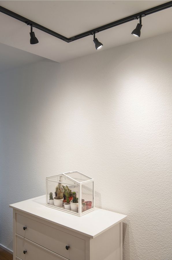 Strahler SLV PURIA GU10 50W mit 1-Phasen-Adapter IP20, schwarz