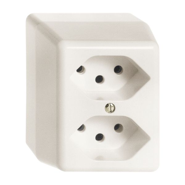 Prise AP FH 2×T13 blanc