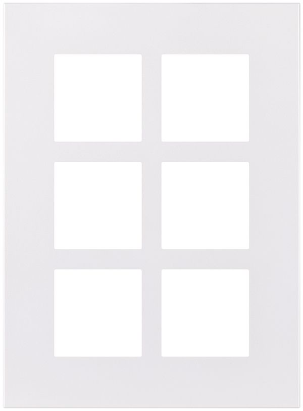 Cadre de recouvrement ATO 2×3 modules blanc