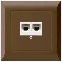 UP-Anschlussdose kallysto.line 2×RJ45u parallel braun