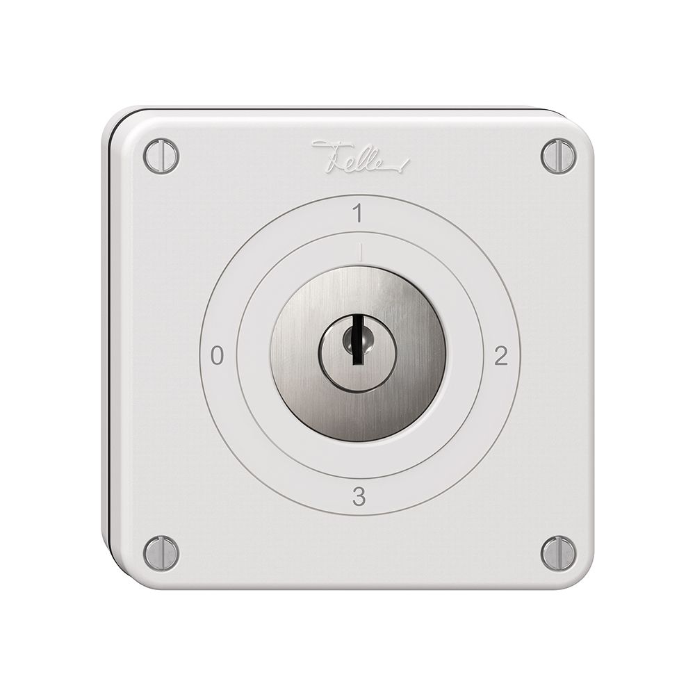 Interrupteur rotatif NUPU NEVO, 5/2L, avec serrure&2 clés, KS, 0-1-2-3, blanc