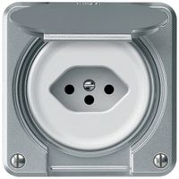 Steckdose robusto 1×T13 10A 250V 86×86mm IP21 Aluminium