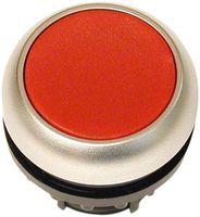 Drucktaste ETN RMQ flach O rot, rastend, Ring verchromt