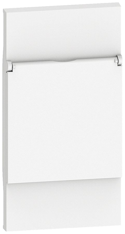 Cache Living Now 2 modules pour prise Schuko/FR/BE a.couvercle rabattable blanc