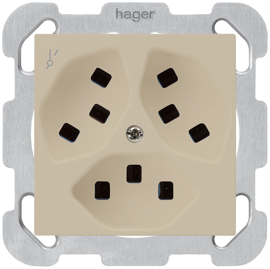 Presa INC Hager kallysto 3×T23 1×S B beige