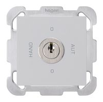 Interruttore rotativo INC 0-Hand-0-Aut. kallysto 2/1L grigio chiaro serratura