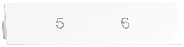 Placchetta indicatrice EDIZIOdue 5-6, per uscita obliquo, 10 pezzi, bianco