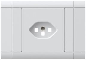 EB-Frontset kallysto für Einbausteckdose 1×Typ 23 Abdeckrahmen steckbar weiss