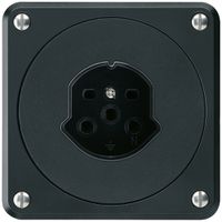 Steckdose HA robusto Typ 15 mit Steckklemmen schwarz