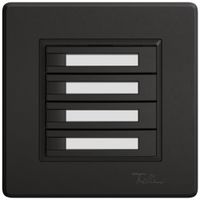 Poussoir universel ENC EDIZIO.liv UNI SNAPFIX® s.LED 4× comm.1T étiqu.no