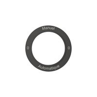 Kennscheibe NEVO, f.Drehschalter, 0-Manuel-0-Automatique, schwarz