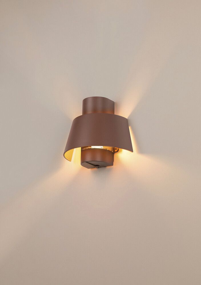 Applique SLV PHOTONI E27 1×0…13W IP55 125×250mm ruggine
