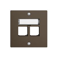 Montageset S-One EDIZIOdue F für 2×RJ45 gerade, coffee