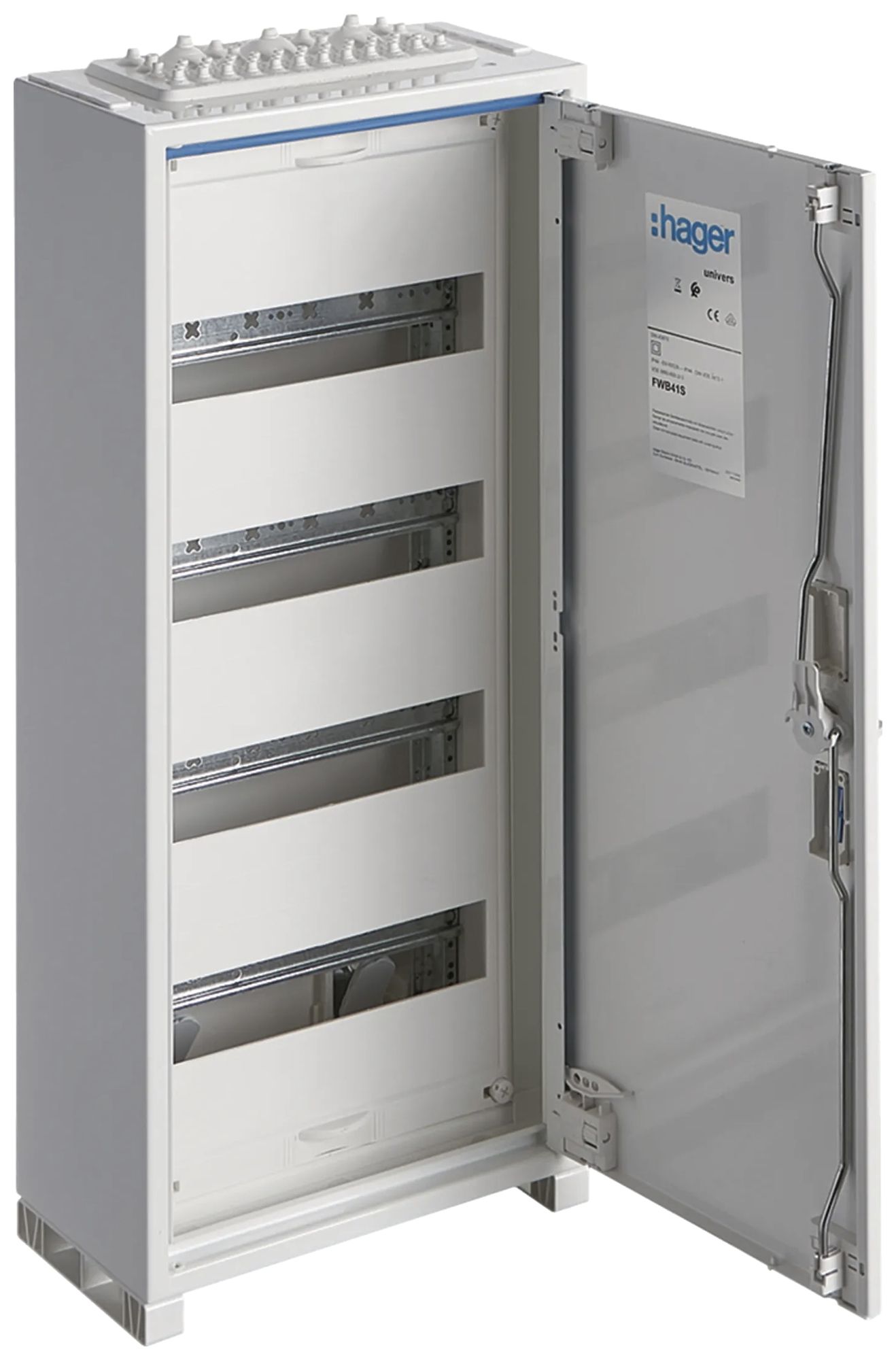 Distributore AP Hager univers 4 file 48UM porta IP44 300×650×160mm