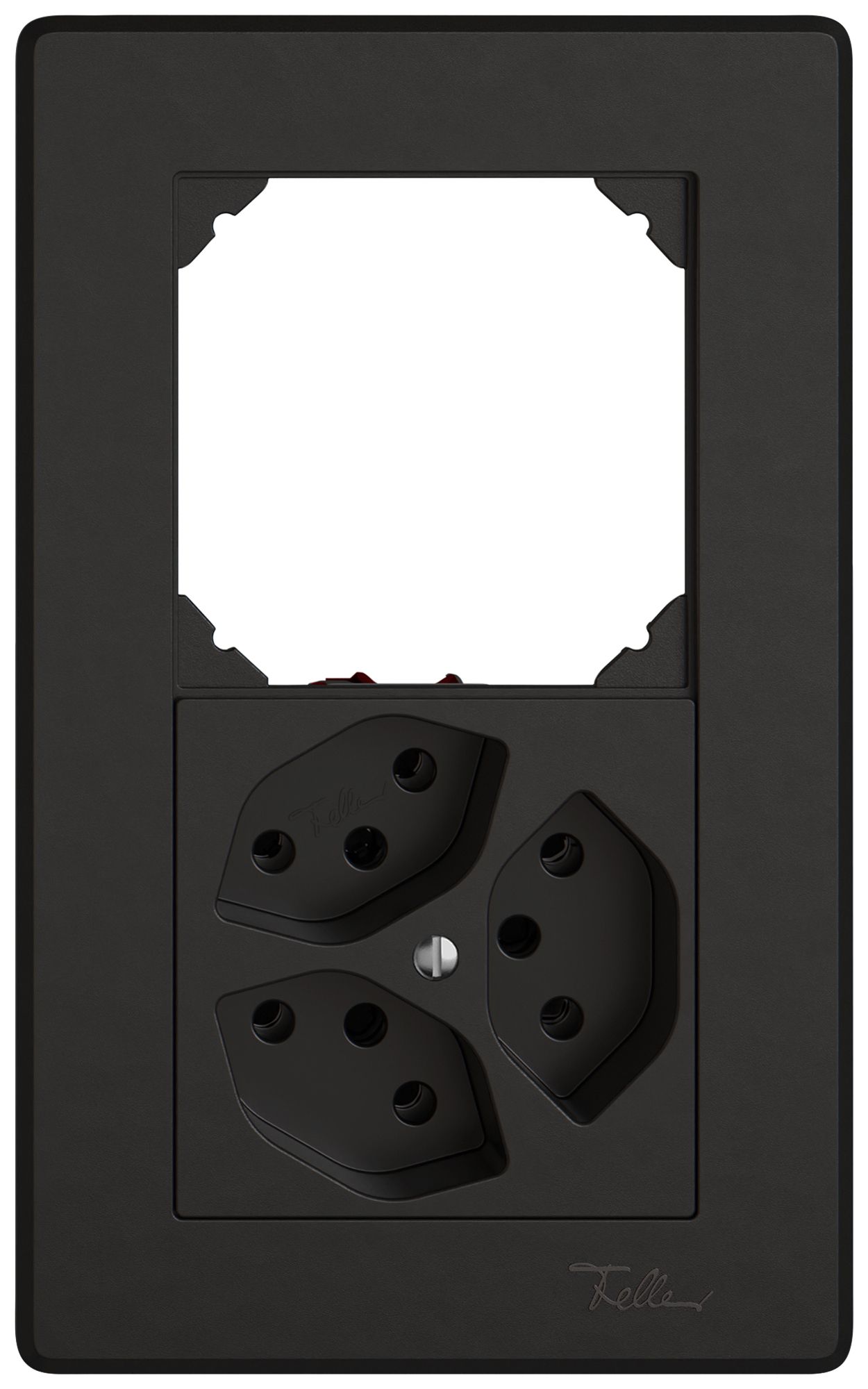 Combinaison ENC EDIZIO.liv SNAPFIX® 2×1 156×96mm vide+3×T13 noir