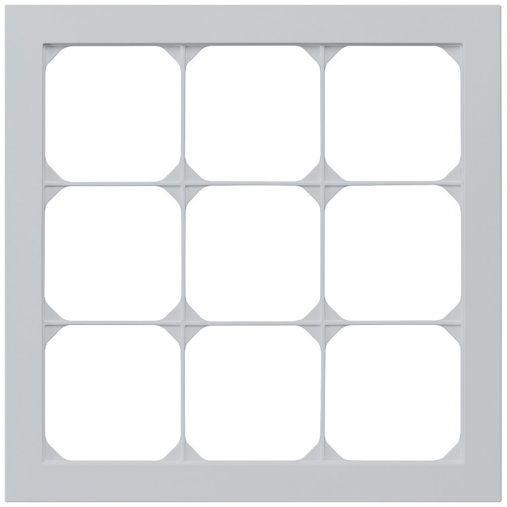 UP-Abdeckrahmen kallysto.pro 3×3 hellgrau 214×214mm