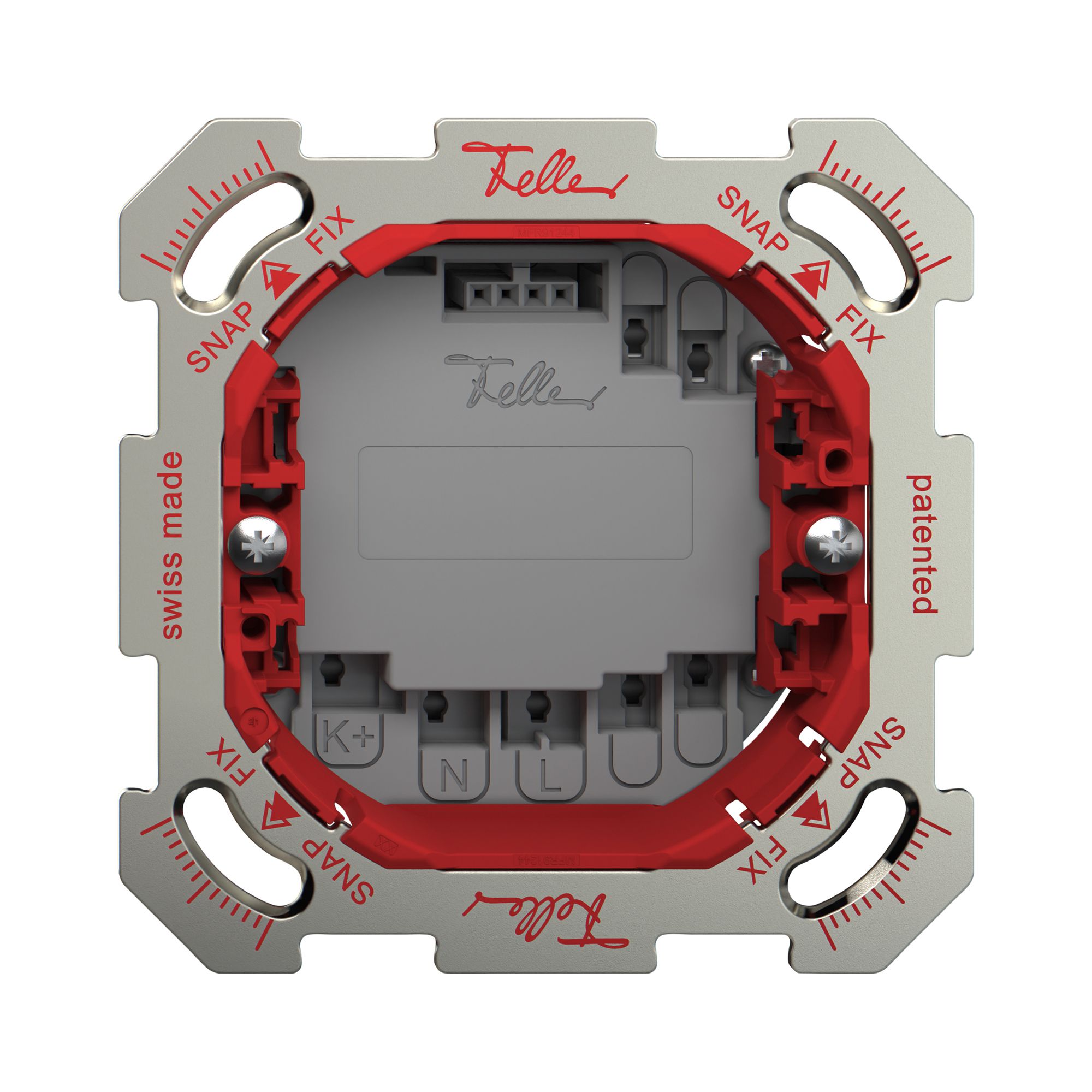 Elément fonctionnel interr.stor.2C Wiser SNAPFIX® 4 cont.de comm.plaque fixation