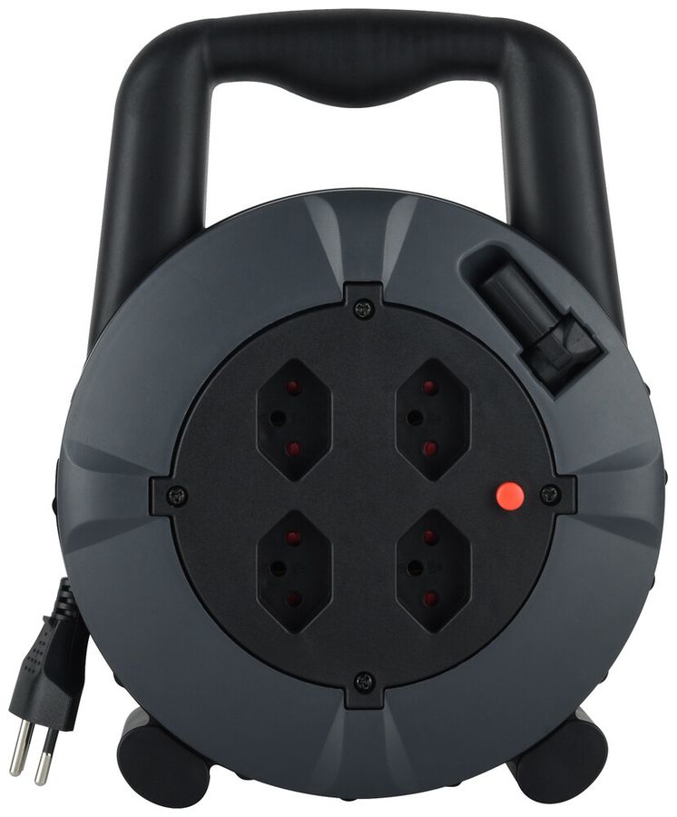 Kabelrolle 4×T13 10m IP20 schwarz/dunkelblau