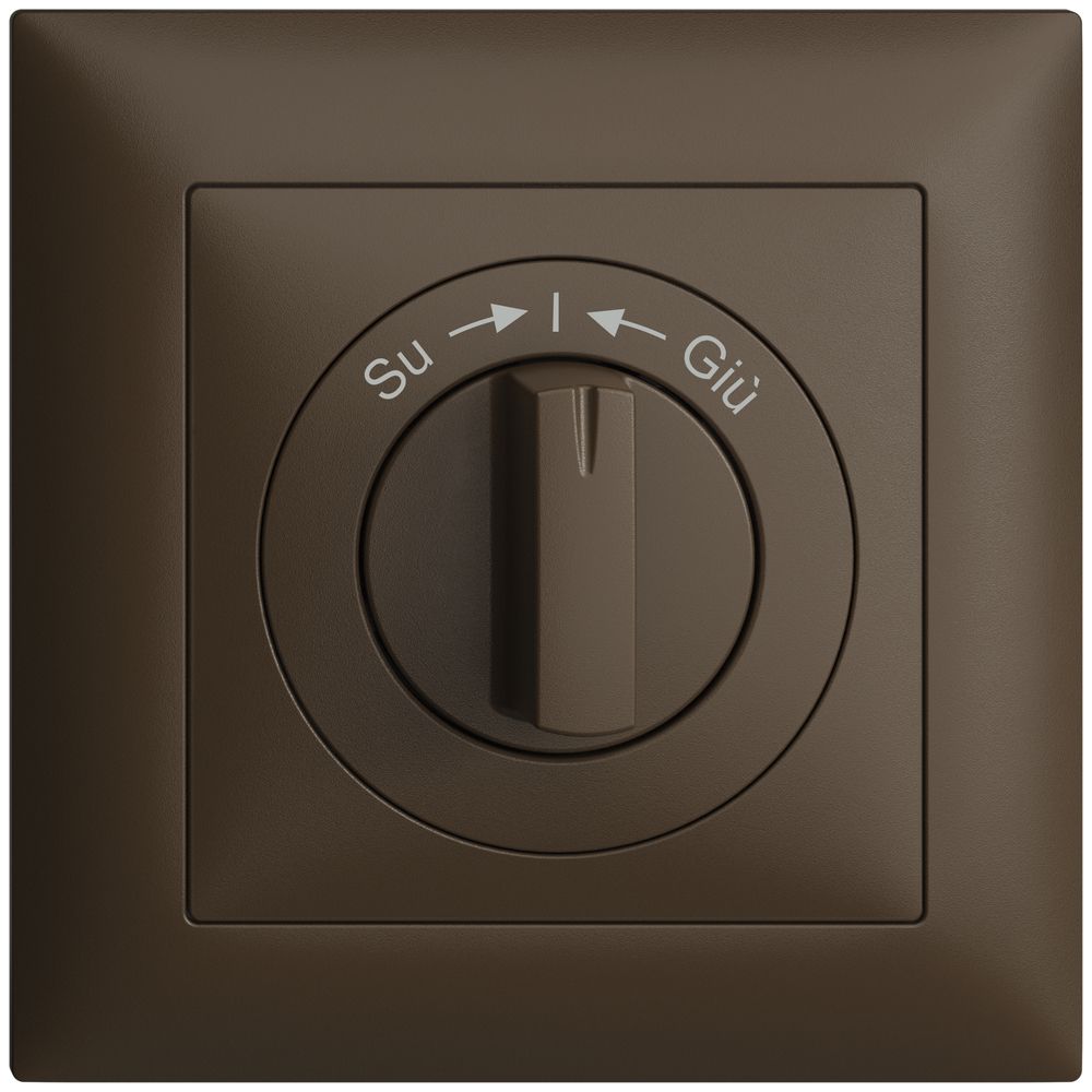 Frontset EDIZIOdue Su->I<-Giù 88×88mm coffee für Schwenktaster