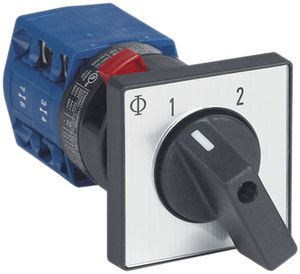 EB-Drehschalter K&N, 20A/400V 3/2L, Griff sz, "1-2"