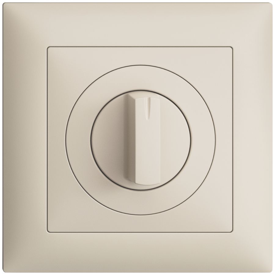 UP-Frontset, EDIZIOdue crema 88×88mm für Drehschalter