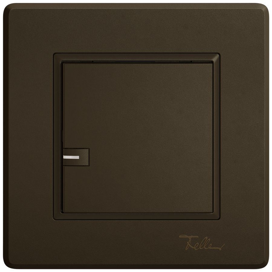 Poussoir KNX RGB ENC EDIZIO.liv SNAPFIX® capteur temp.RGB-LED 1× comm.1T br