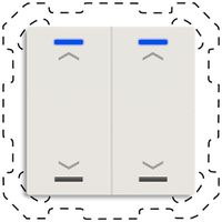 EB-Taster KNX RGBW MDT TAL-6002A11.02S 2T/4B weiss matt "Jalousie"