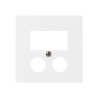 Placca frontale 2×coas+2×RJ45 kallysto HomeWay bianco