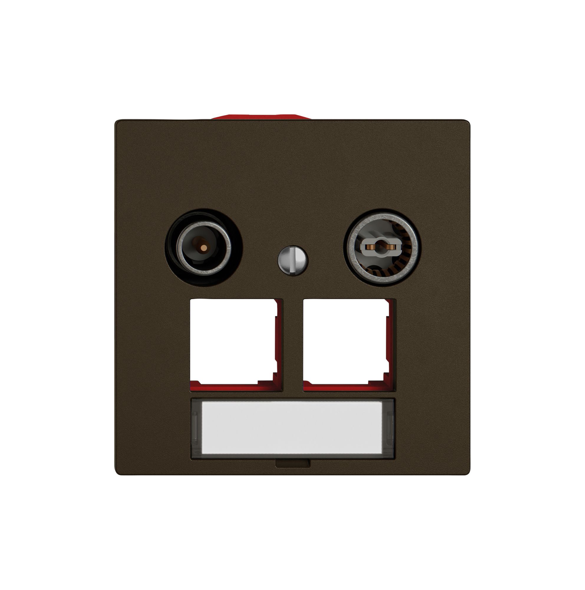 Prise multimédia TV-R EDIZIO.liv SNAPFIX® EASYNET p.2×RJ45 S-One 11dB br