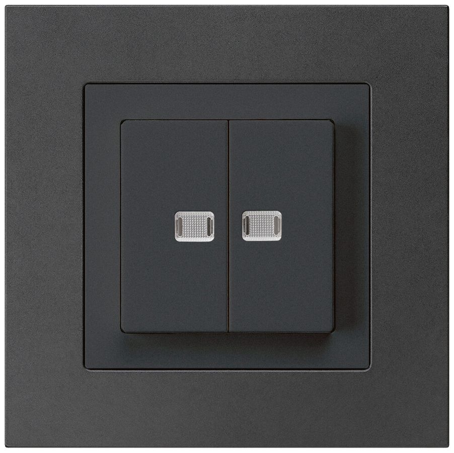 UP-Leuchttaster kallysto.pro 2×A-R/1P mit 2 Linsen schwarz