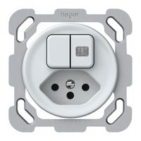 UP-Kombination origin 2×Tasten beleuchtet 2CO+T13 1P 0<1 10A 230V 77×77mm weiss